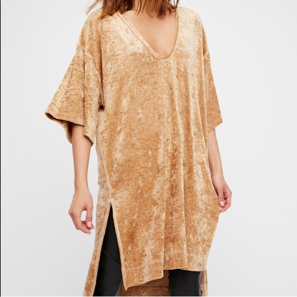 Free People Dresses & Skirts - Free People We The Free gold velour dress